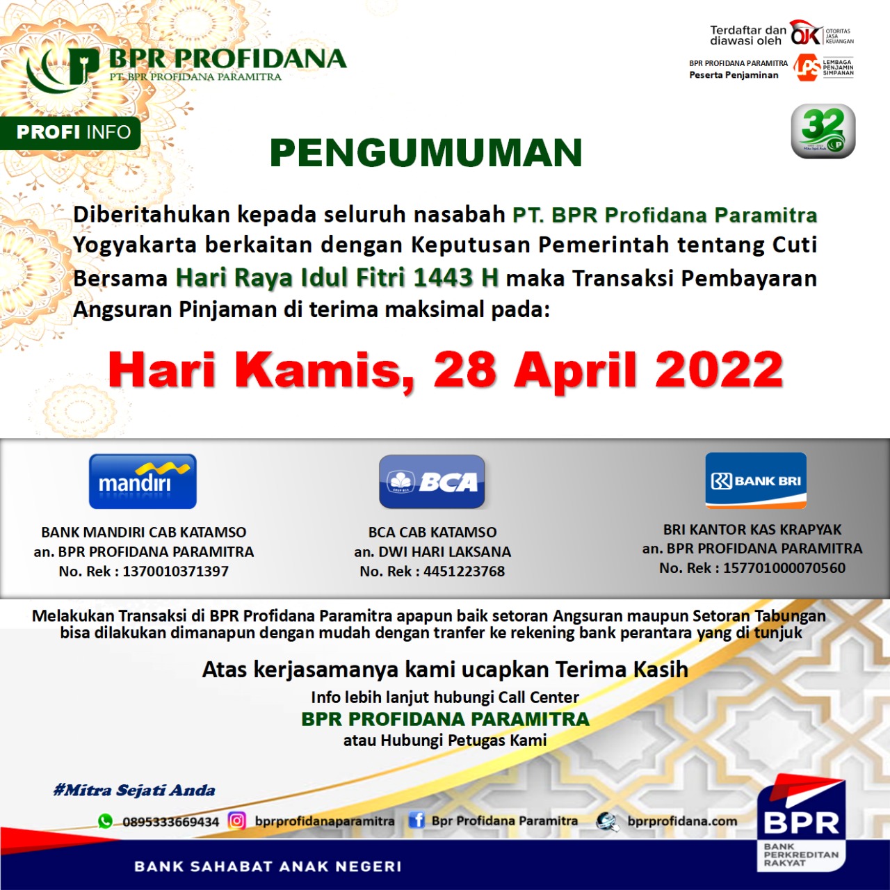 TRANSAKSI LEBARAN